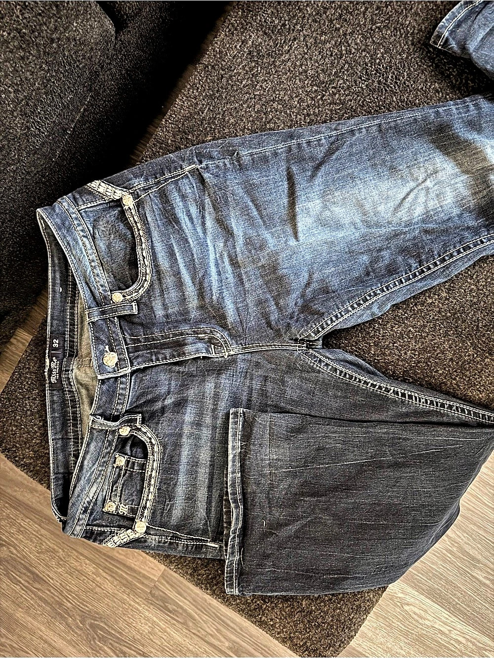 Miss Me Boot Cut Jeans Blue Waist 32
